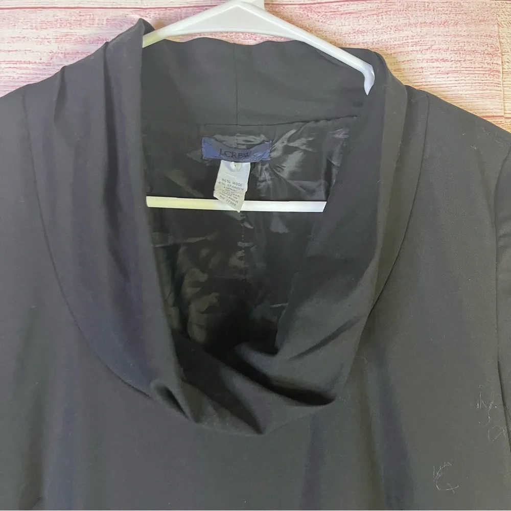 J.Crew Black Cowl Neck Wool Blend‎ Sheath Dress Size 4